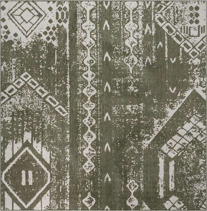 13' x 13' Easy-Clean Bohemian Indoor / Outdoor Square Rug