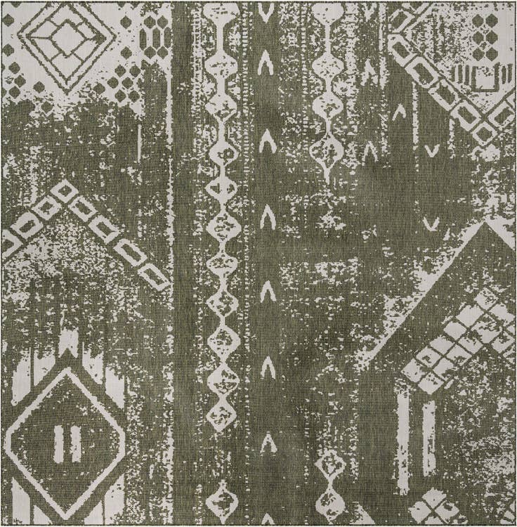 Detail image of 13' x 13' Easy-Clean Bohemian Indoor / Outdoor Square Rug