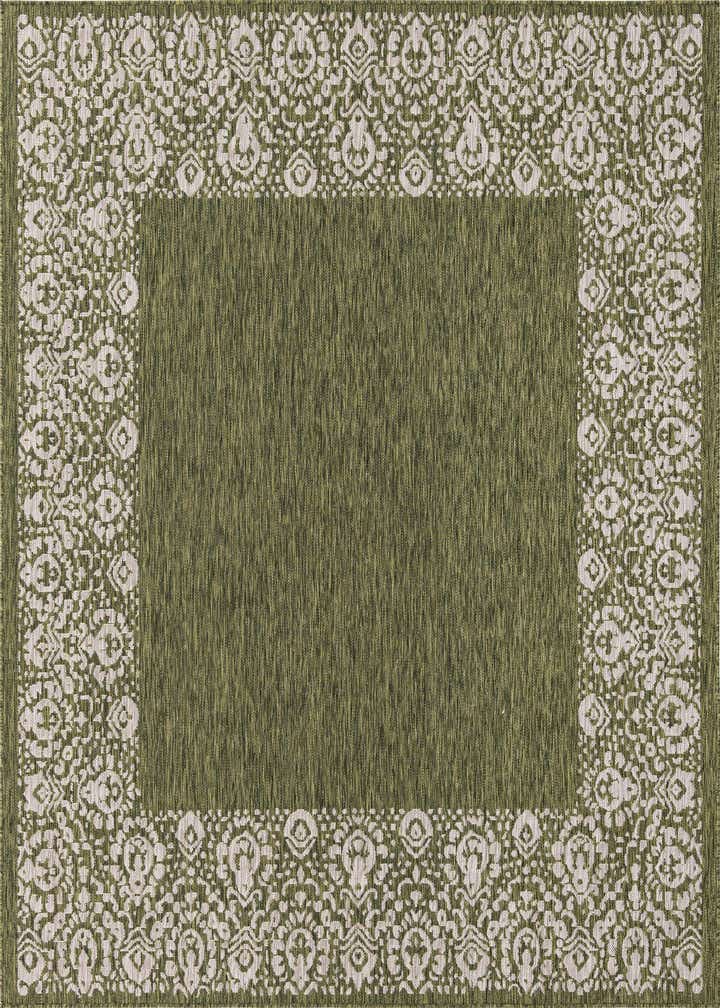 7' 10 x 7' 10 Easy-Clean Border Indoor / Outdoor Square Rug