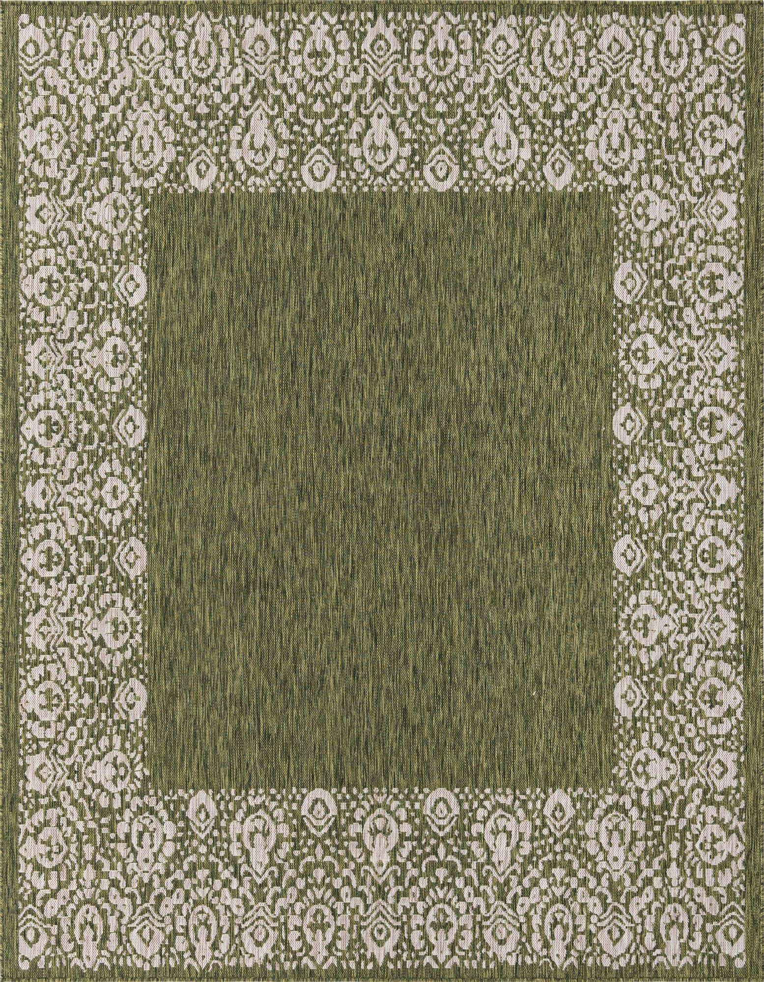 7' 10 x 7' 10 Easy-Clean Border Indoor / Outdoor Square Rug