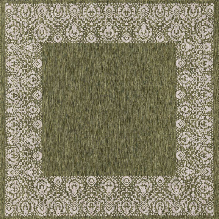 Detail image of 7' 10 x 7' 10 Easy-Clean Border Indoor / Outdoor Square Rug