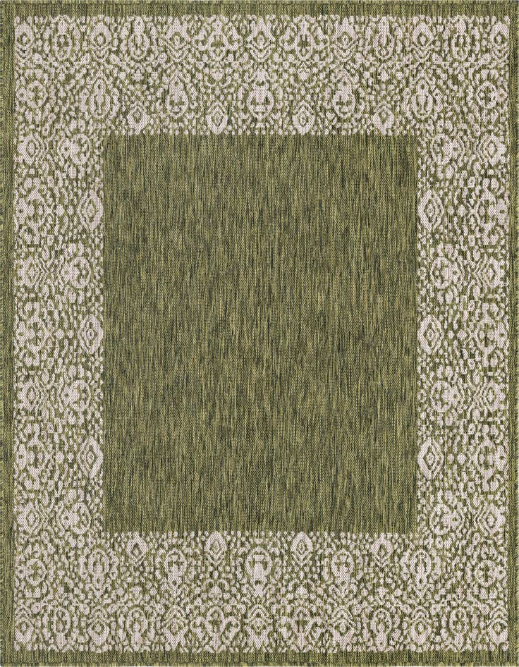 Detail image of 5' 3 x 5' 3 Easy-Clean Border Indoor / Outdoor Square Rug