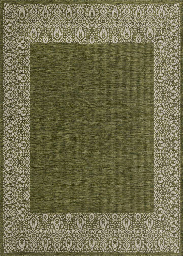 10' 8 x 10' 8 Easy-Clean Border Indoor / Outdoor Square Rug
