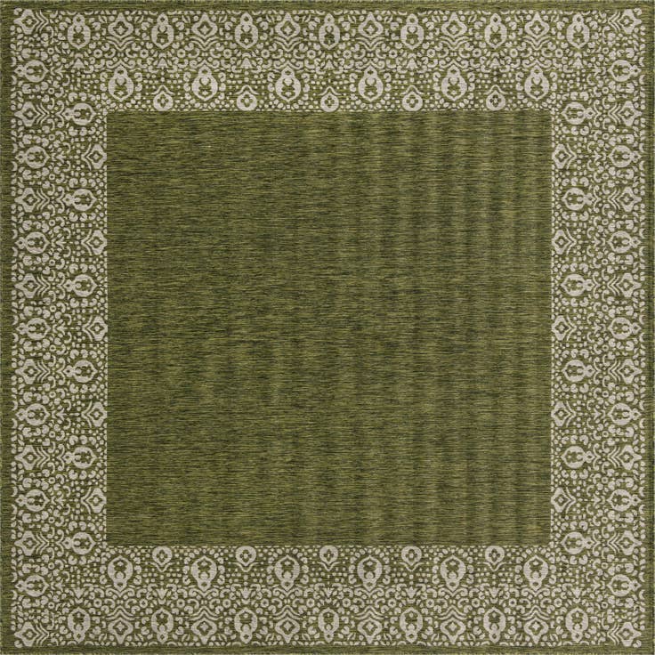Detail image of 10' 8 x 10' 8 Easy-Clean Border Indoor / Outdoor Square Rug
