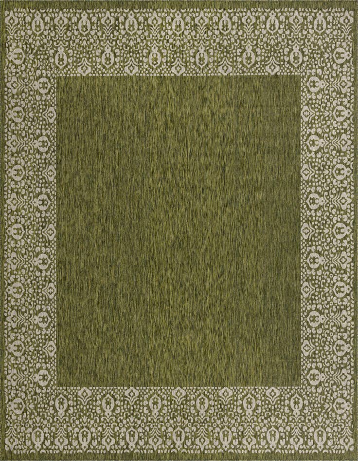 Detail image of 13' x 13' Easy-Clean Border Indoor / Outdoor Square Rug