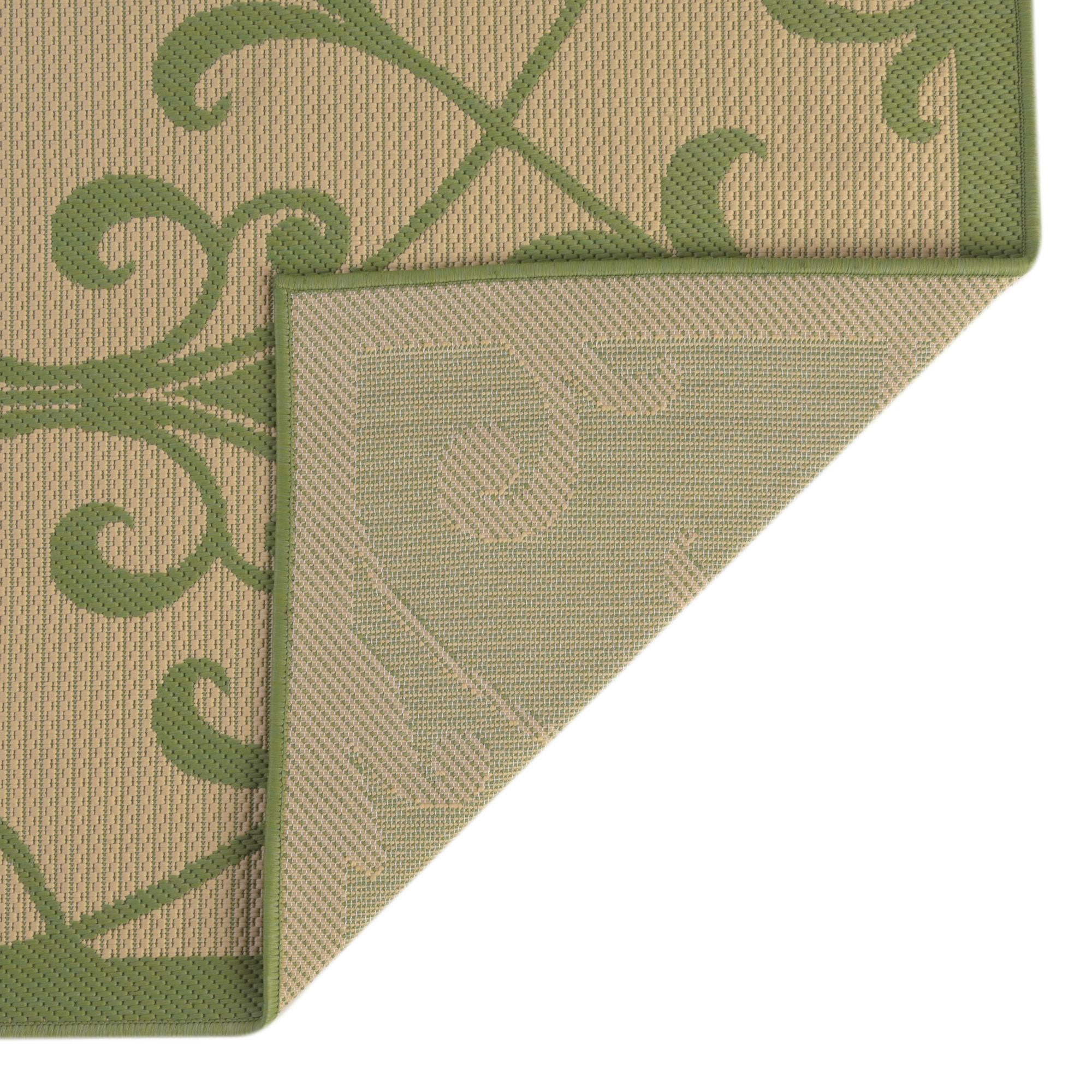 6' x 6' Easy-Clean Botanical Indoor / Outdoor Square Rug
