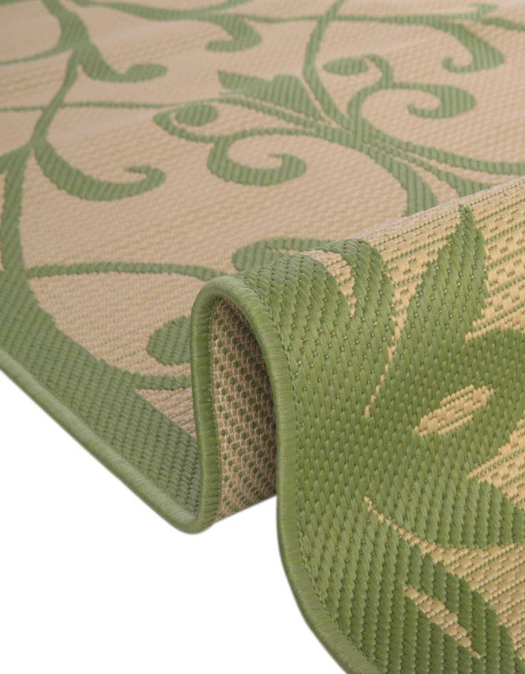 Detail image of 6' x 6' Easy-Clean Botanical Indoor / Outdoor Square Rug
