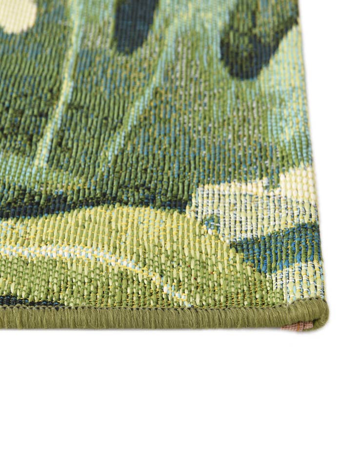 Detail image of 12' x 12' Easy-Clean Botanical Indoor / Outdoor Square Rug