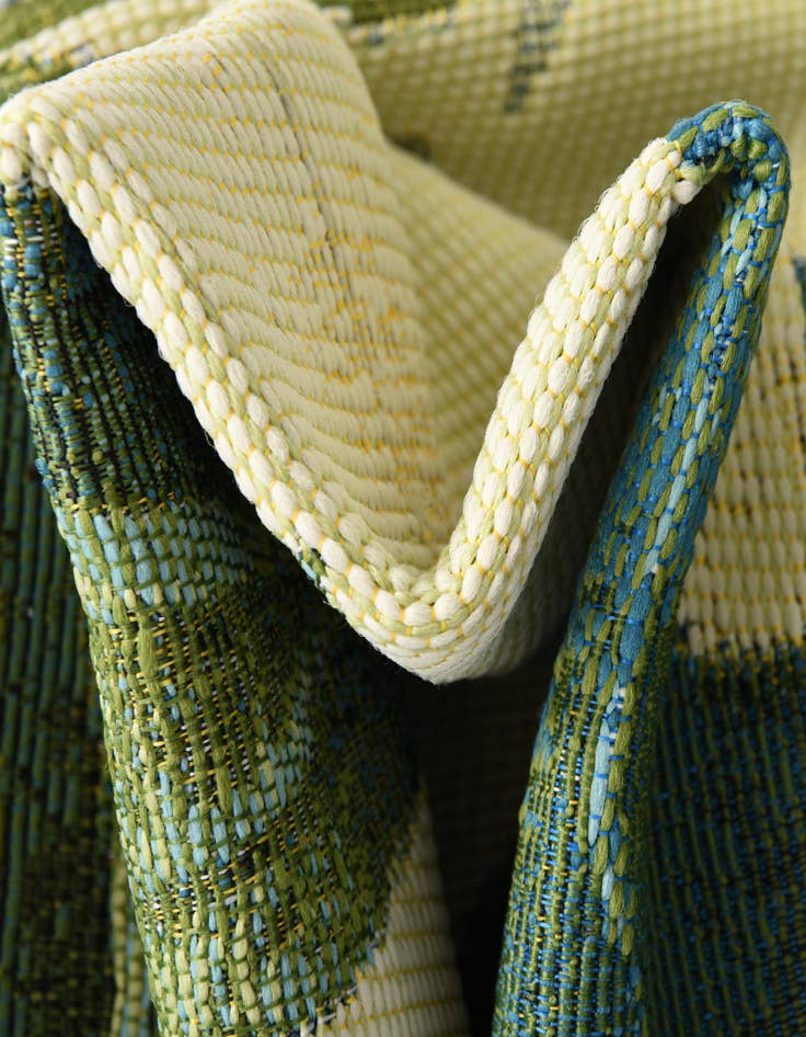 Detail image of 10' x 10' Easy-Clean Botanical Indoor / Outdoor Square Rug