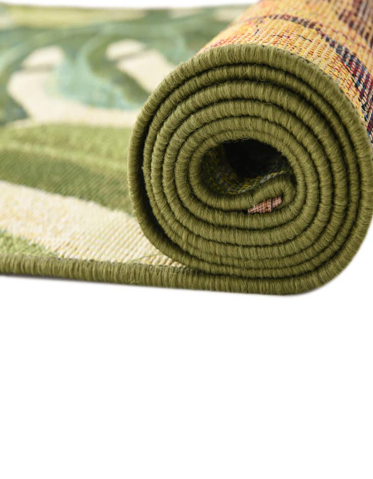 Detail image of 12' x 12' Easy-Clean Botanical Indoor / Outdoor Square Rug