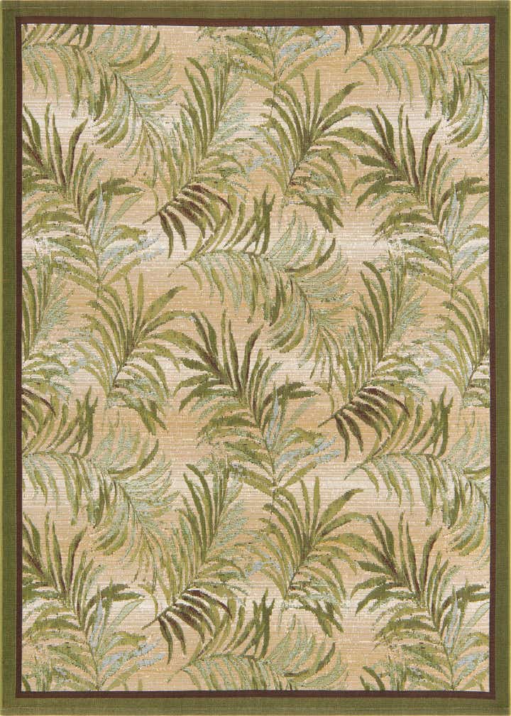 6' x 6' Easy-Clean Botanical Indoor / Outdoor Square Rug