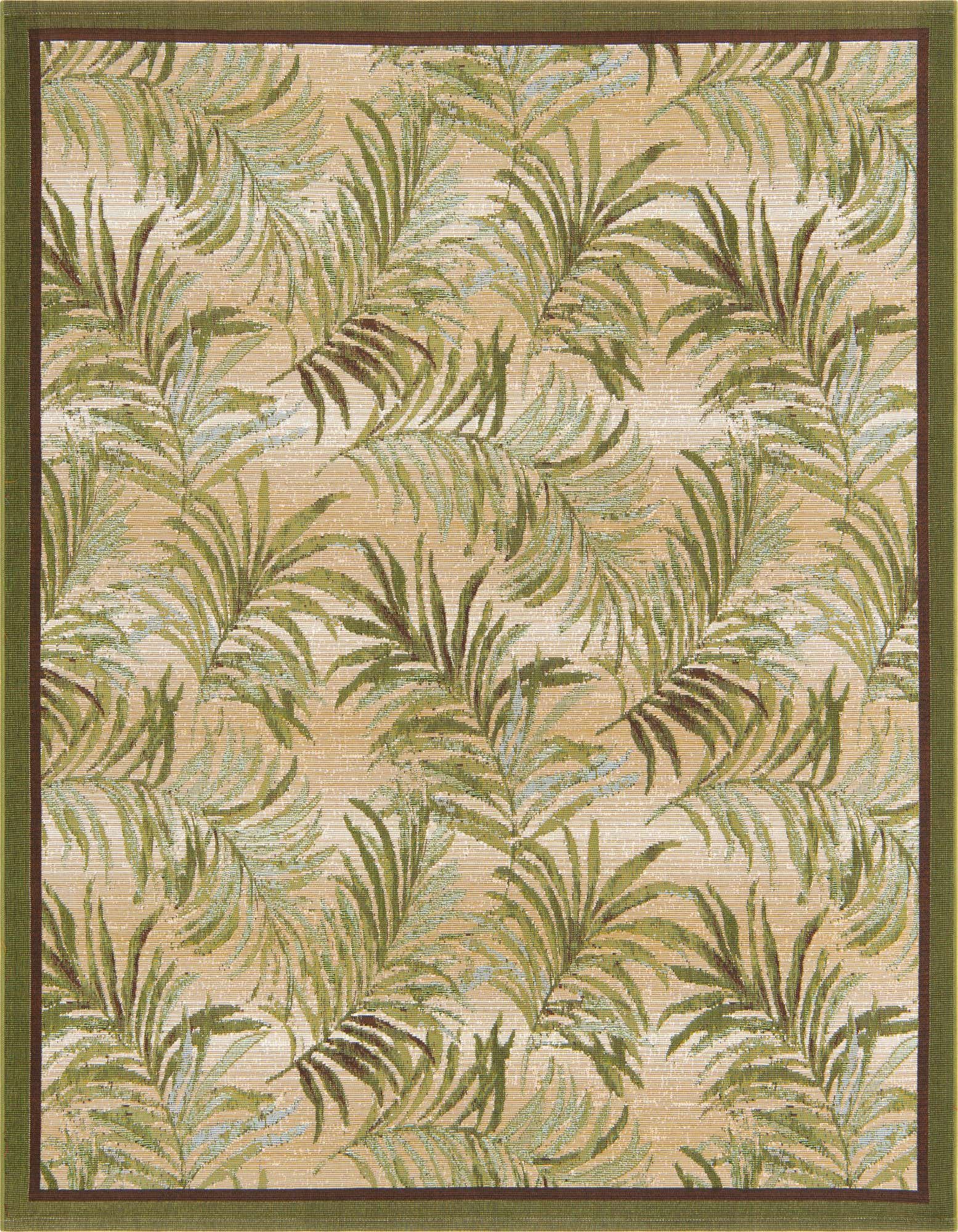 6' x 6' Easy-Clean Botanical Indoor / Outdoor Square Rug