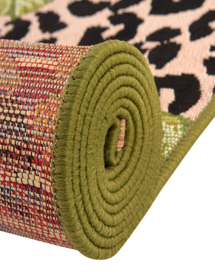 Detail image of 12' x 12' Easy-Clean Botanical Indoor / Outdoor Square Rug