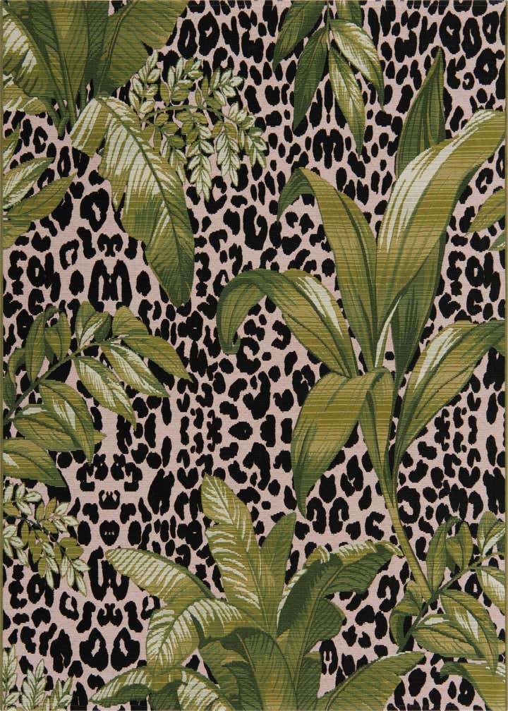 6' x 6' Easy-Clean Botanical Indoor / Outdoor Square Rug