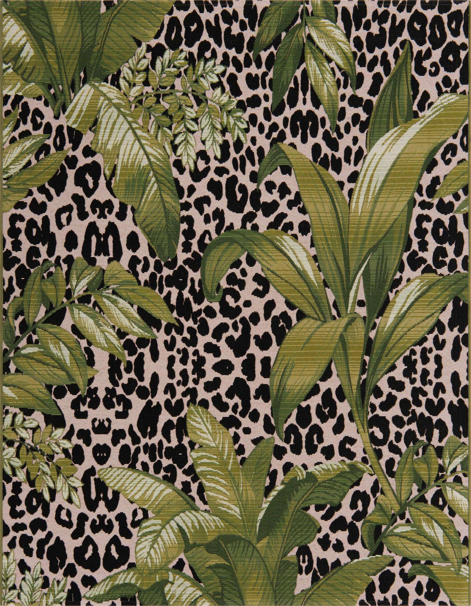 6' x 6' Easy-Clean Botanical Indoor / Outdoor Square Rug