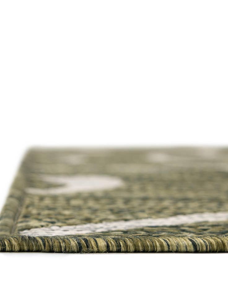 Detail image of 10' 8 x 10' 8 Easy-Clean Botanical Indoor / Outdoor Square Rug
