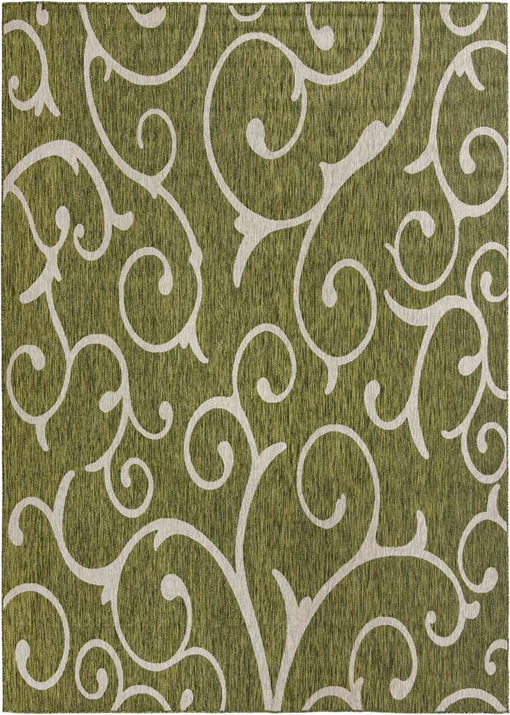 10' 8 x 10' 8 Easy-Clean Botanical Indoor / Outdoor Square Rug