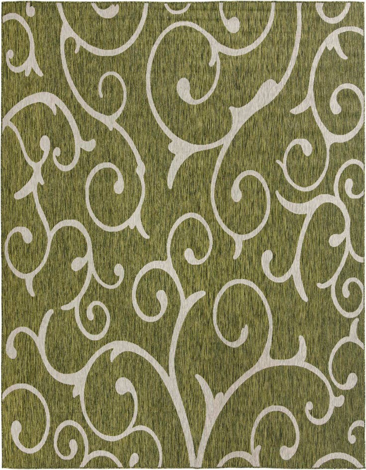 Detail image of 10' 8 x 10' 8 Easy-Clean Botanical Indoor / Outdoor Square Rug