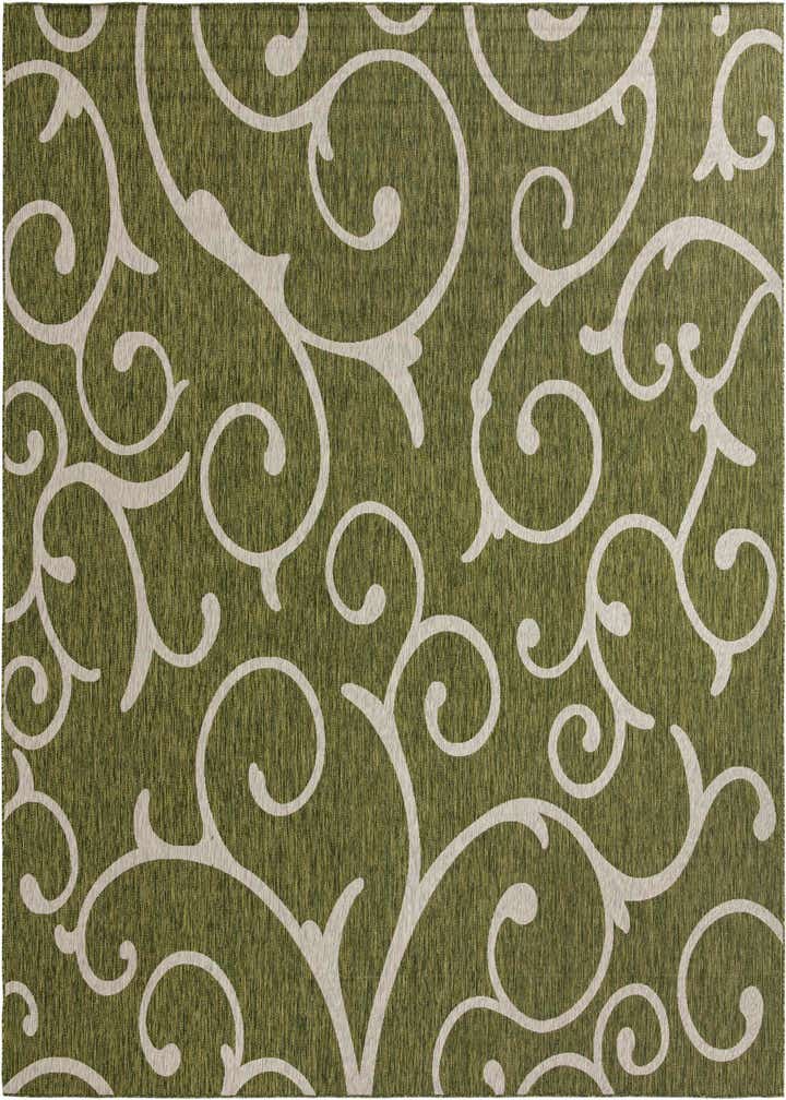 13' x 13' Easy-Clean Botanical Indoor / Outdoor Square Rug