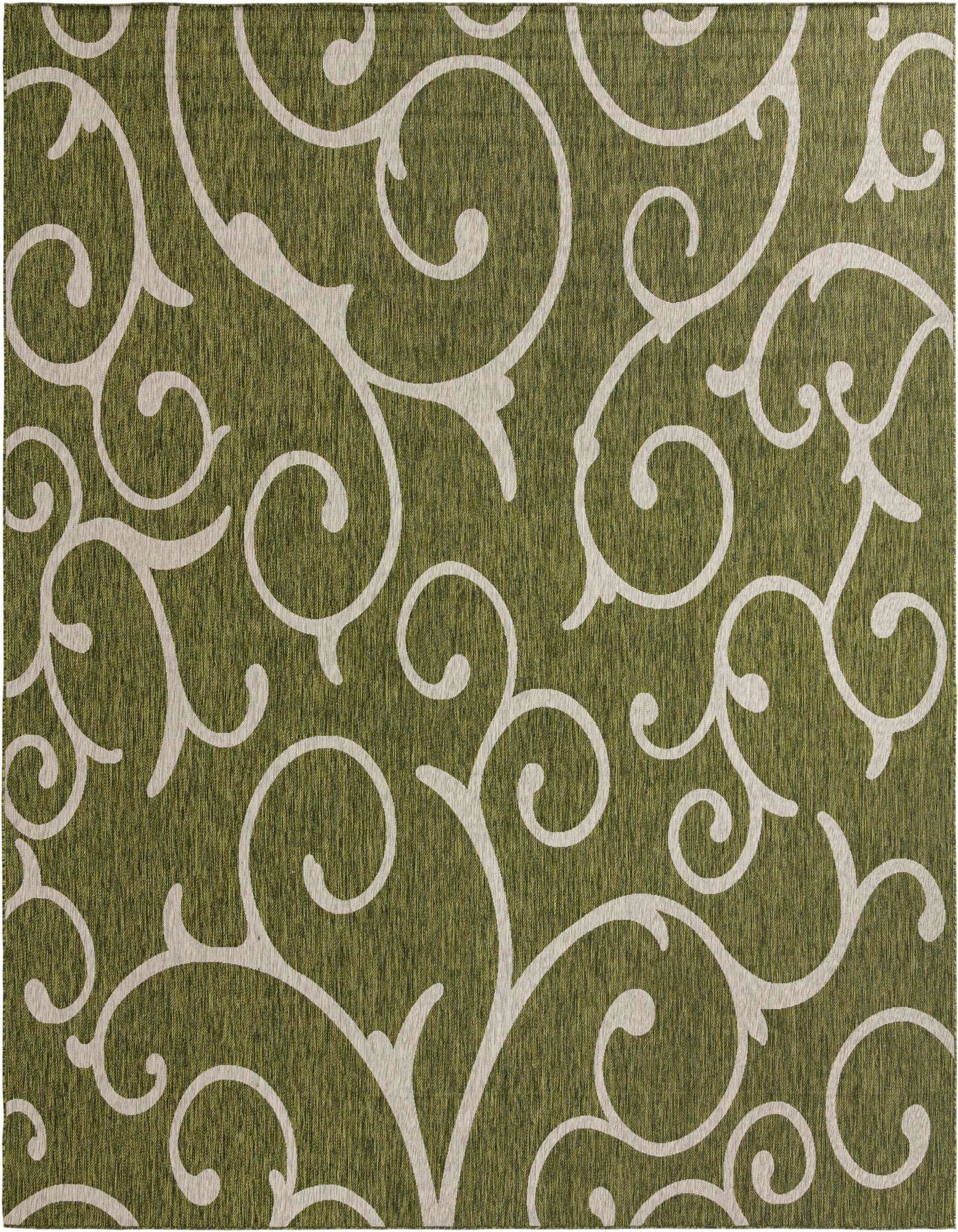 13' x 13' Easy-Clean Botanical Indoor / Outdoor Square Rug