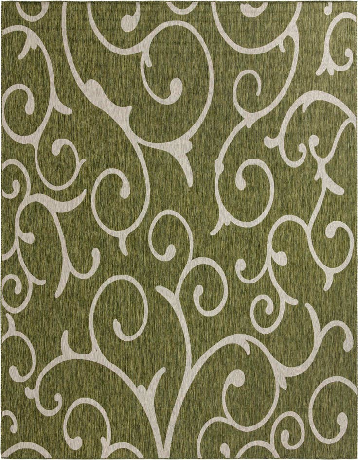 Detail image of 13' x 13' Easy-Clean Botanical Indoor / Outdoor Square Rug