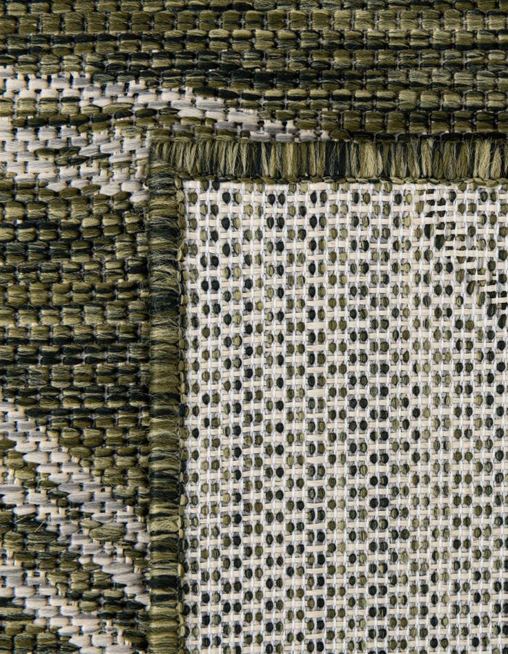 Detail image of 13' x 13' Easy-Clean Botanical Indoor / Outdoor Square Rug