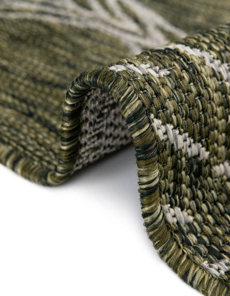 Detail image of 13' x 13' Easy-Clean Botanical Indoor / Outdoor Square Rug