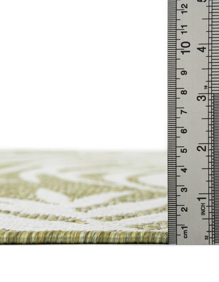 Detail image of 13' x 13' Easy-Clean Botanical Indoor / Outdoor Square Rug