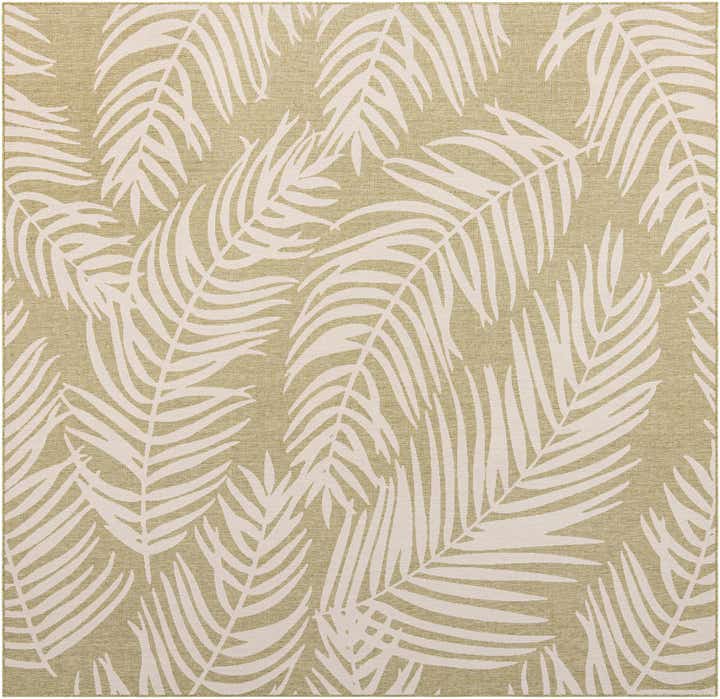 10' 8 x 10' 8 Easy-Clean Botanical Indoor / Outdoor Square Rug