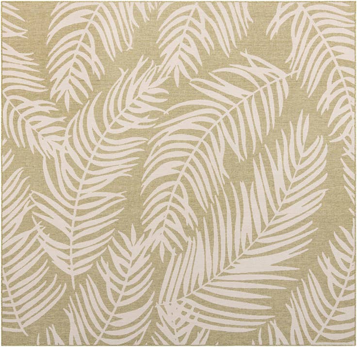Detail image of 10' 8 x 10' 8 Easy-Clean Botanical Indoor / Outdoor Square Rug