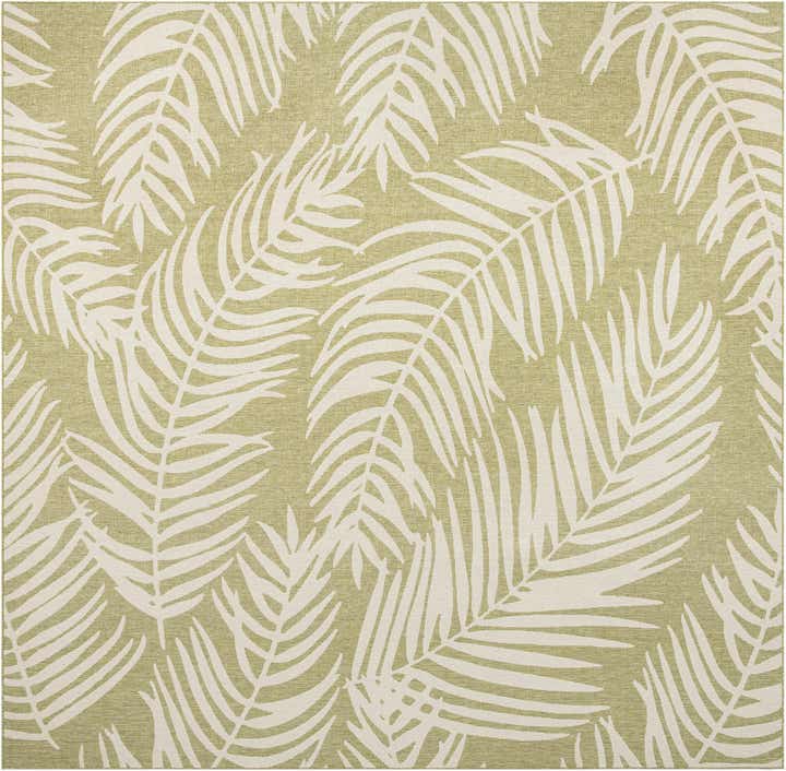 13' x 13' Easy-Clean Botanical Indoor / Outdoor Square Rug