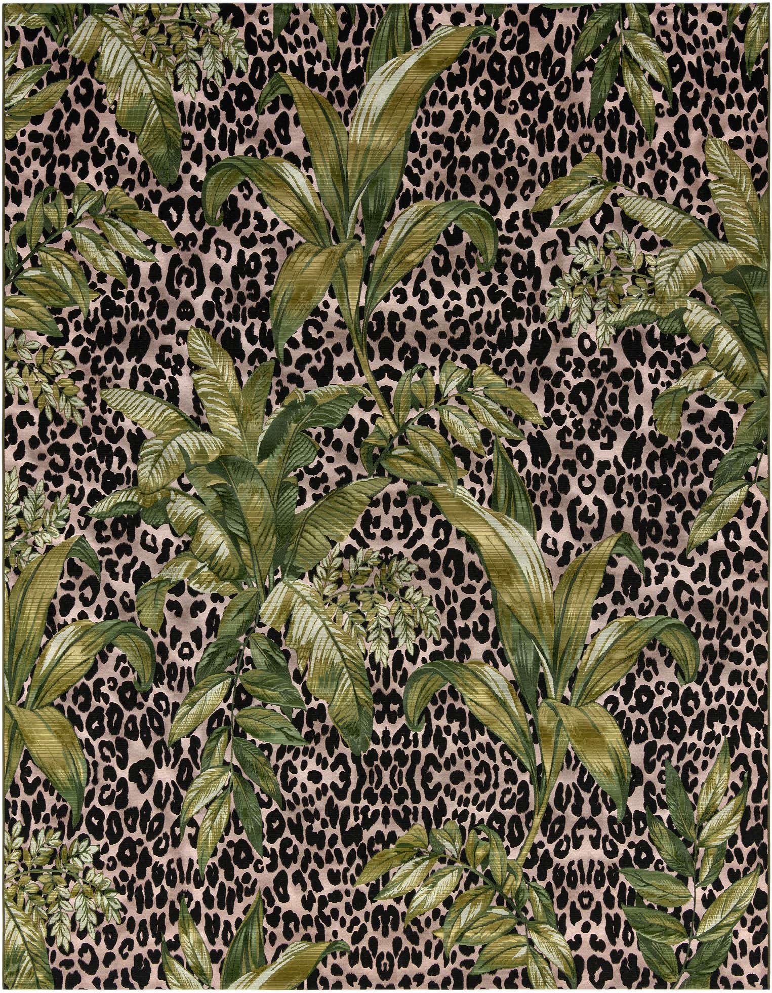 10' x 10' Easy-Clean Botanical Indoor / Outdoor Square Rug