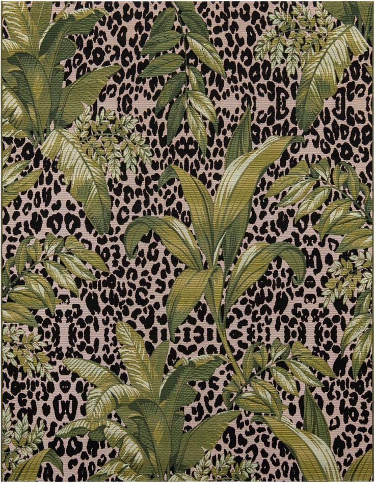 Detail image of 7' 10 x 7' 10 Easy-Clean Botanical Indoor / Outdoor Square Rug