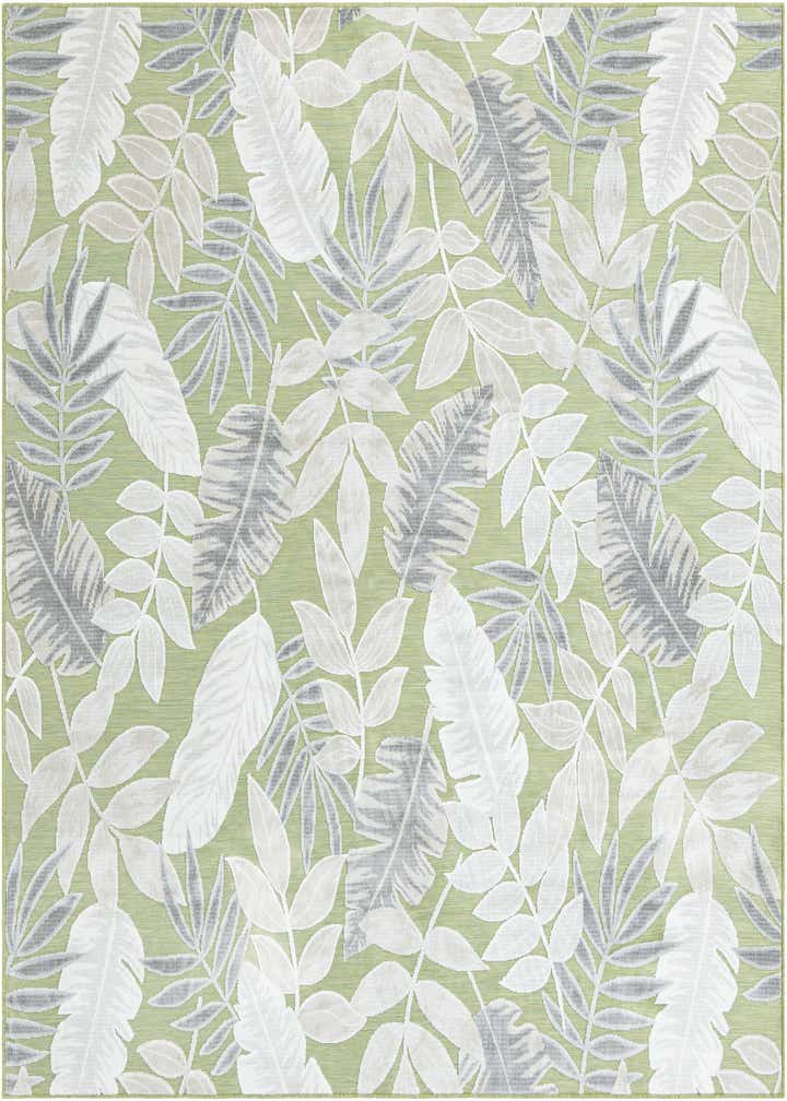 8' 2 x 8' 2 Easy-Clean Botanical Indoor / Outdoor Square Rug