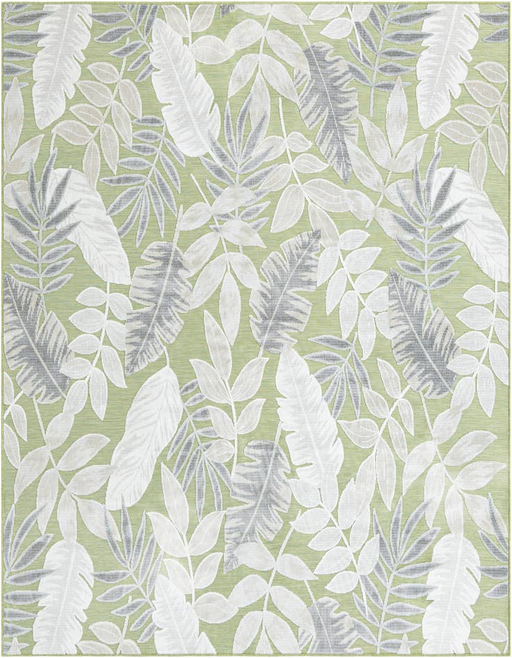 Detail image of 8' 2 x 8' 2 Easy-Clean Botanical Indoor / Outdoor Square Rug