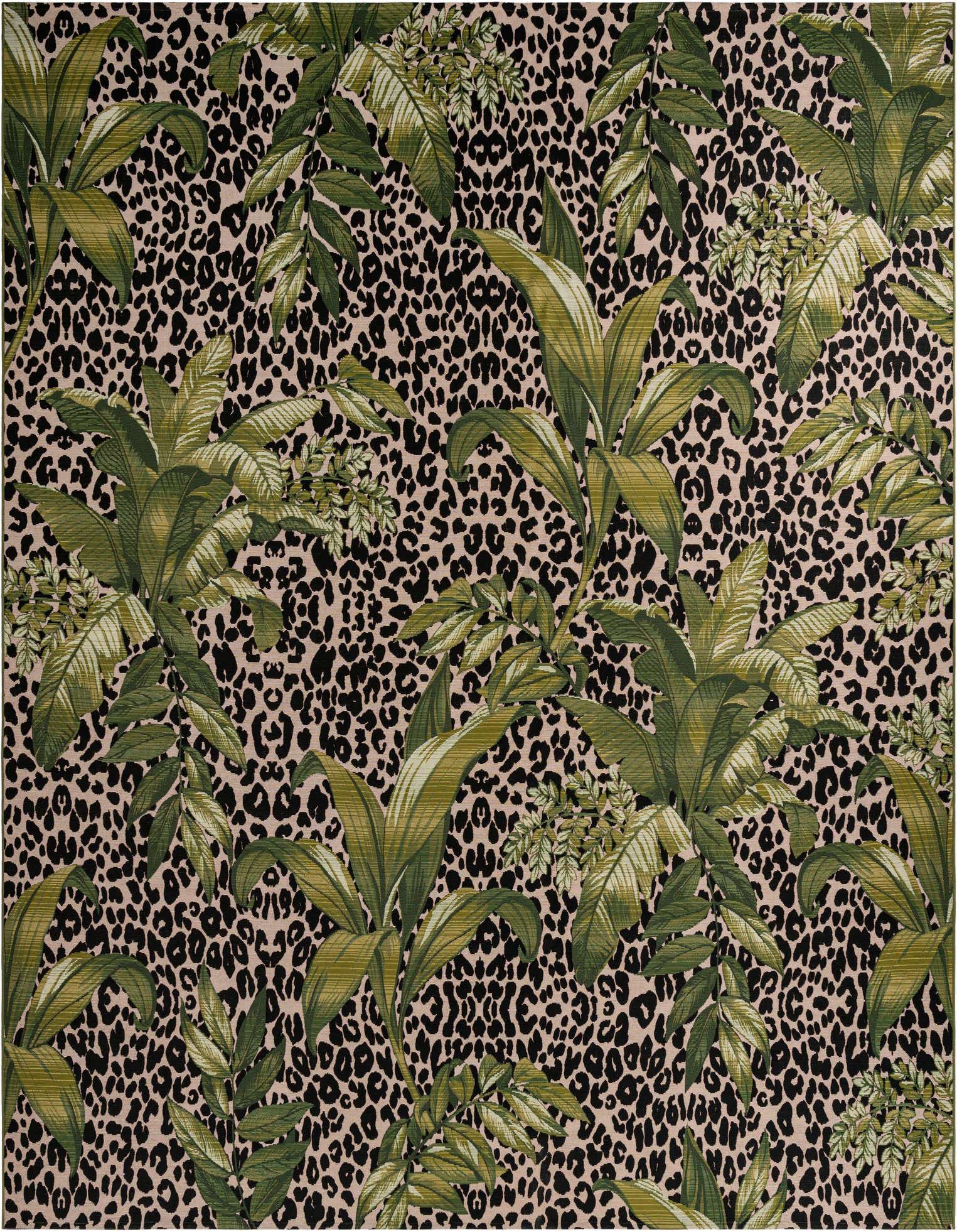 12' x 12' Easy-Clean Botanical Indoor / Outdoor Square Rug