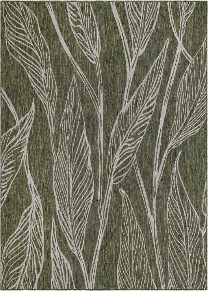 7' 10 x 7' 10 Easy-Clean Botanical Indoor / Outdoor Square Rug