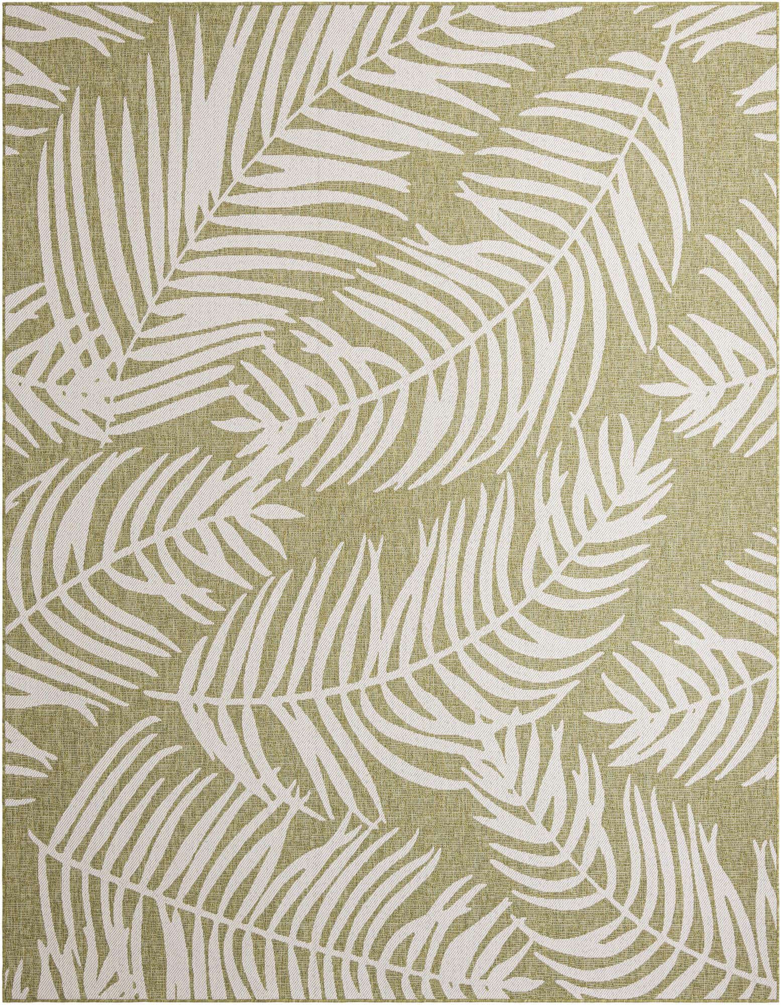 10' x 10' Easy-Clean Botanical Indoor / Outdoor Square Rug