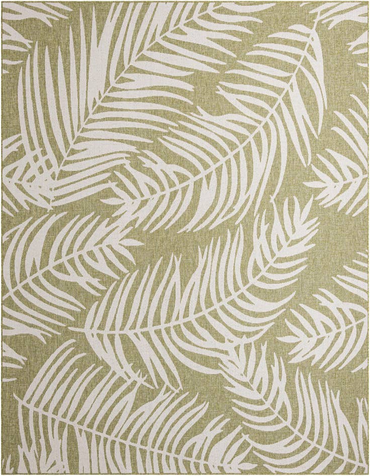 Detail image of 10' x 10' Easy-Clean Botanical Indoor / Outdoor Square Rug