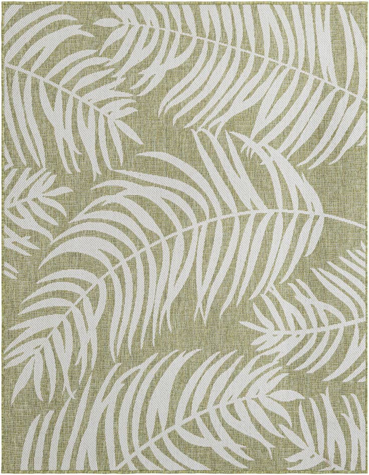 Detail image of 6' x 6' Easy-Clean Botanical Indoor / Outdoor Square Rug