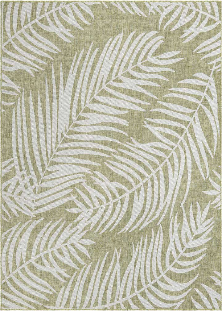7' 10 x 7' 10 Easy-Clean Botanical Indoor / Outdoor Square Rug
