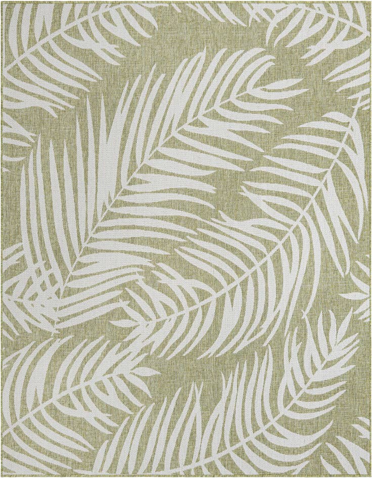 Detail image of 7' 10 x 7' 10 Easy-Clean Botanical Indoor / Outdoor Square Rug