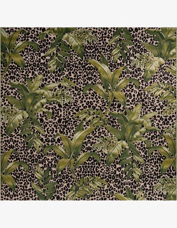 12' x 12' Easy-Clean Botanical Indoor / Outdoor Square Rug