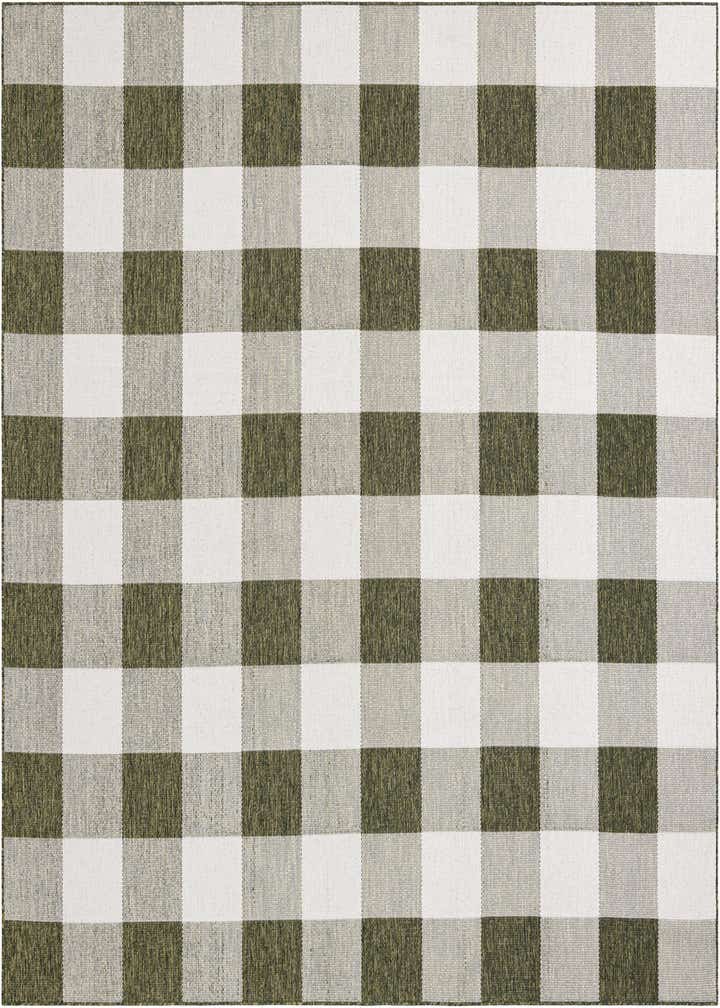 10' x 10' Easy-Clean Checkered Indoor / Outdoor Square Rug