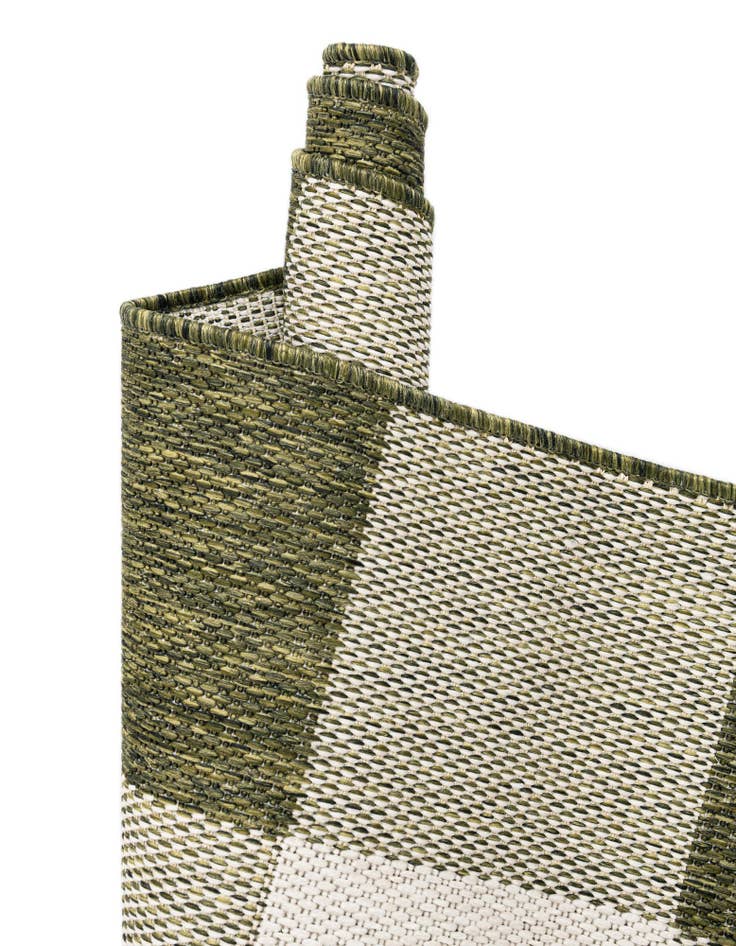 Detail image of 10' x 10' Easy-Clean Checkered Indoor / Outdoor Square Rug