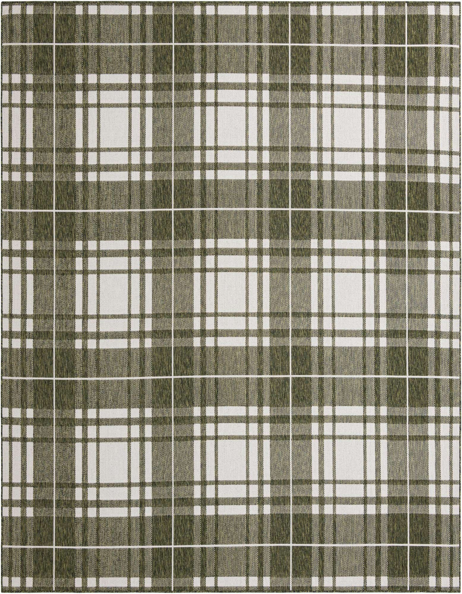 10' x 10' Easy-Clean Checkered Indoor / Outdoor Square Rug