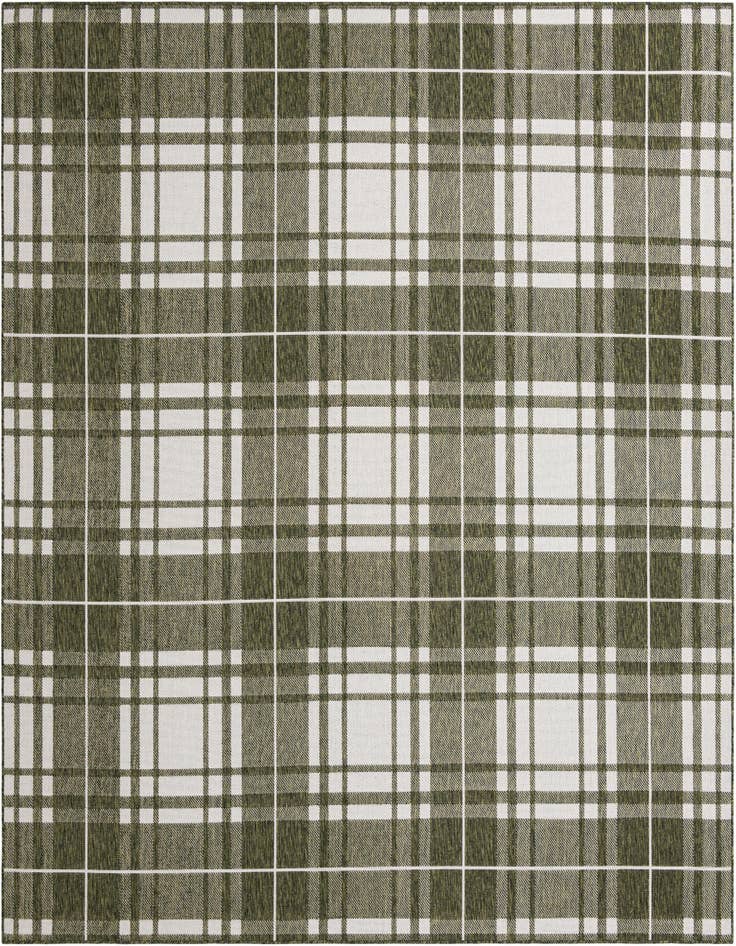 Detail image of 10' x 10' Easy-Clean Checkered Indoor / Outdoor Square Rug
