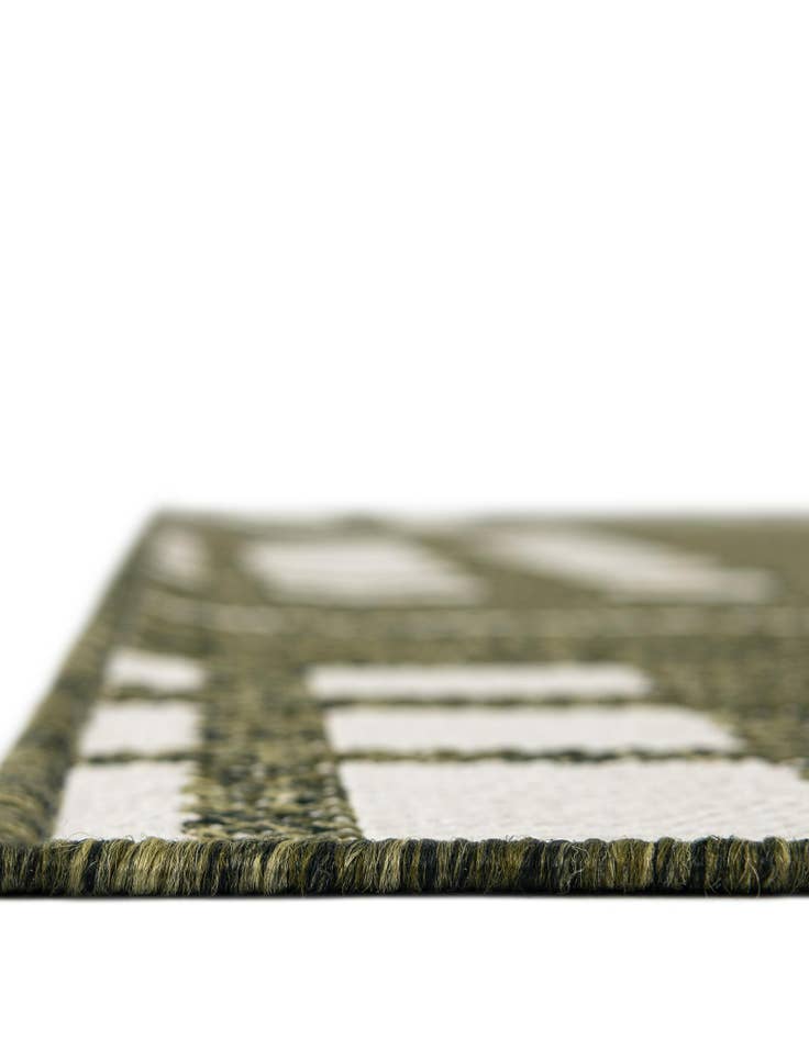 Detail image of 10' x 10' Easy-Clean Checkered Indoor / Outdoor Square Rug
