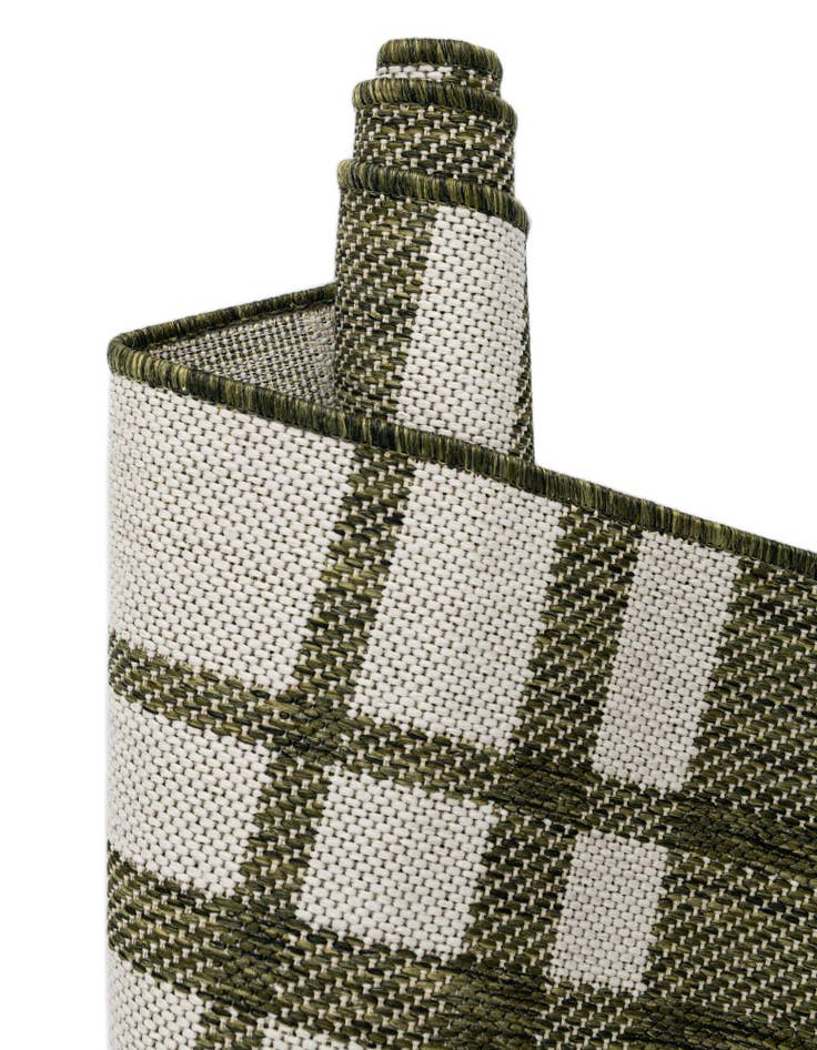 Detail image of 10' x 10' Easy-Clean Checkered Indoor / Outdoor Square Rug