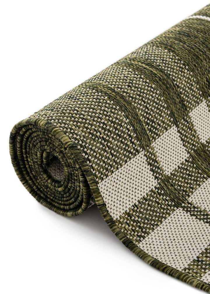 10' x 10' Easy-Clean Checkered Indoor / Outdoor Square Rug